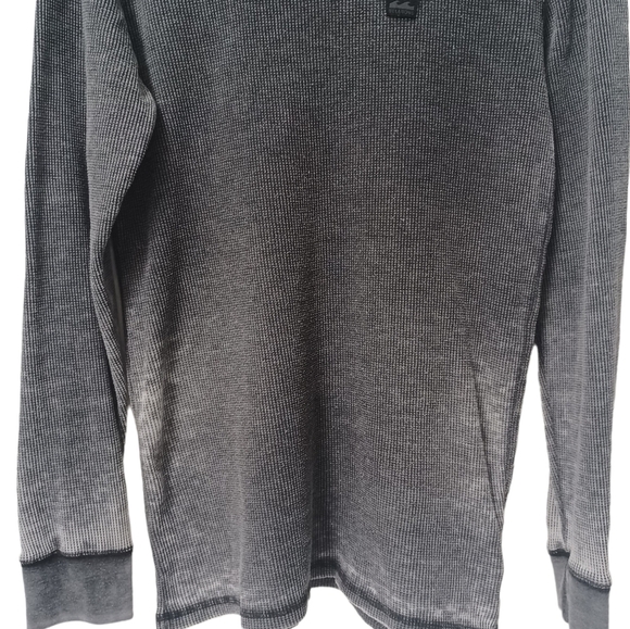 Billabong Keystone Waffle Knit Thermal Pullover Hoodie Sweatshirt Top - Picture 3 of 7